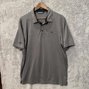 Travis Mathew Men's Gray Polo Shirt with Jameson Embroidery Size XL